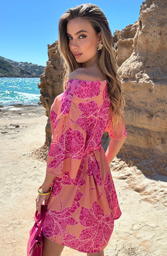 one shoulder floral midi dress Coral Pink One-Shoulder Midi length Sizing How A Dress Shirt Colour:Cobalt Blush pink party dress for girls