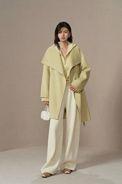 Amelie Wrap Coat collar