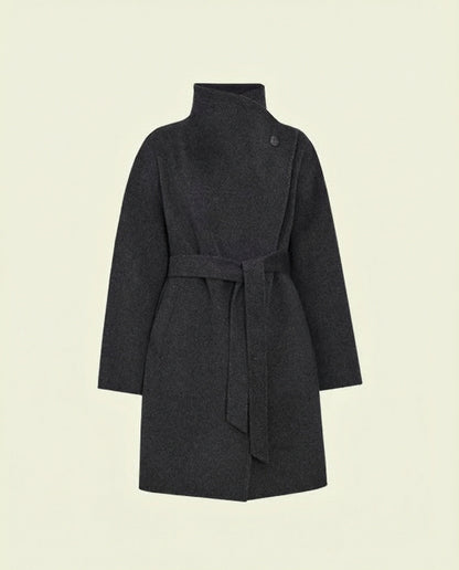 Amelie Wrap Coat - Misty Gray