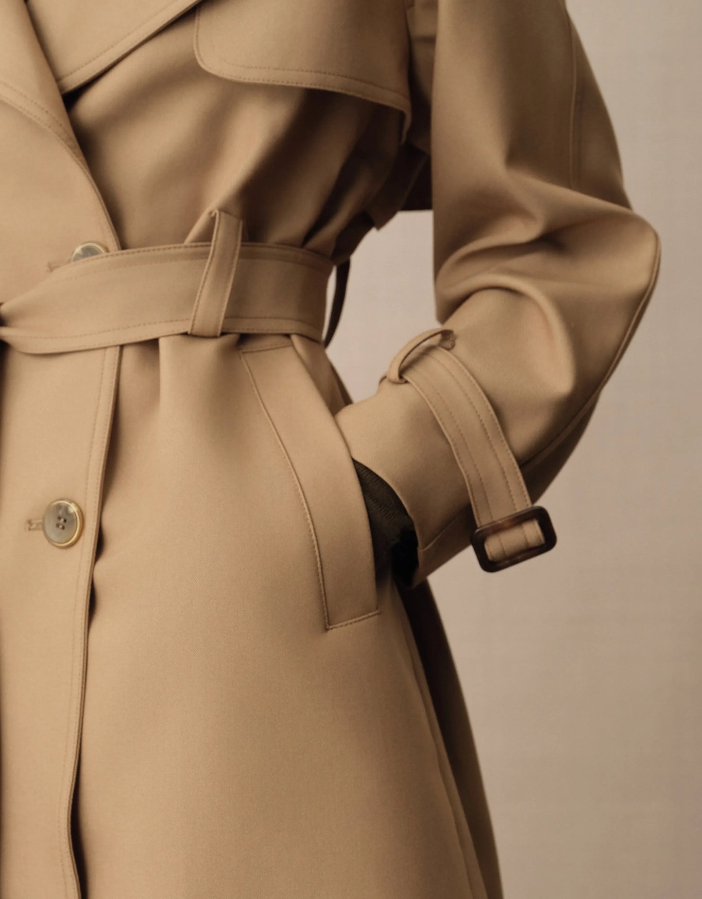 Marguerite Mid-Length Belted Trench Coat - Belt