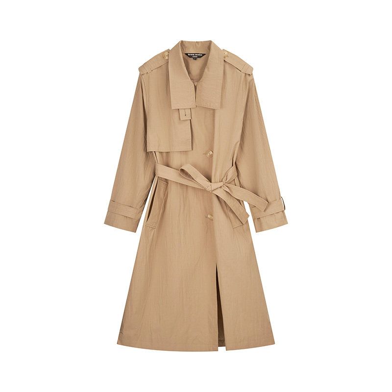 Céline | Belted Long Trench Coat | Single-Breasted A-Line Trench