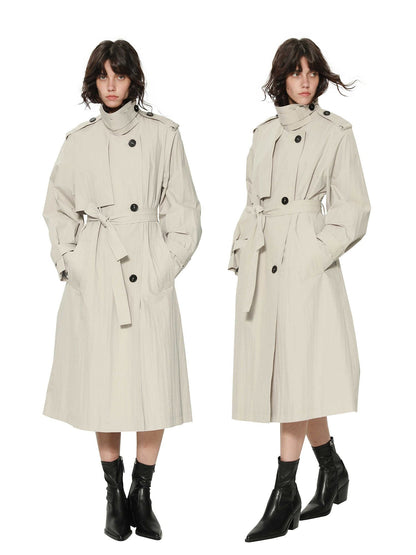 Celine Belted Long Trench Coat - Side