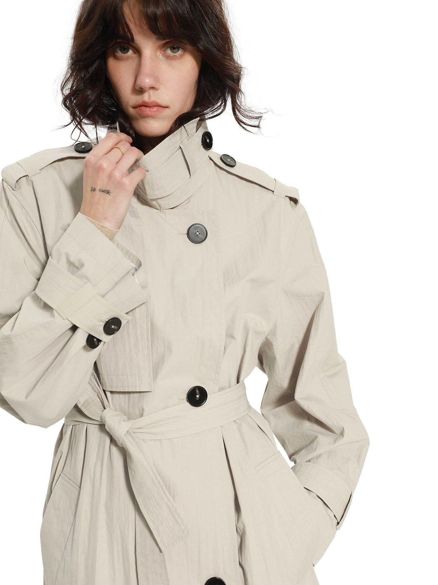 Celine Belted Long Trench Coat - Lifestyle