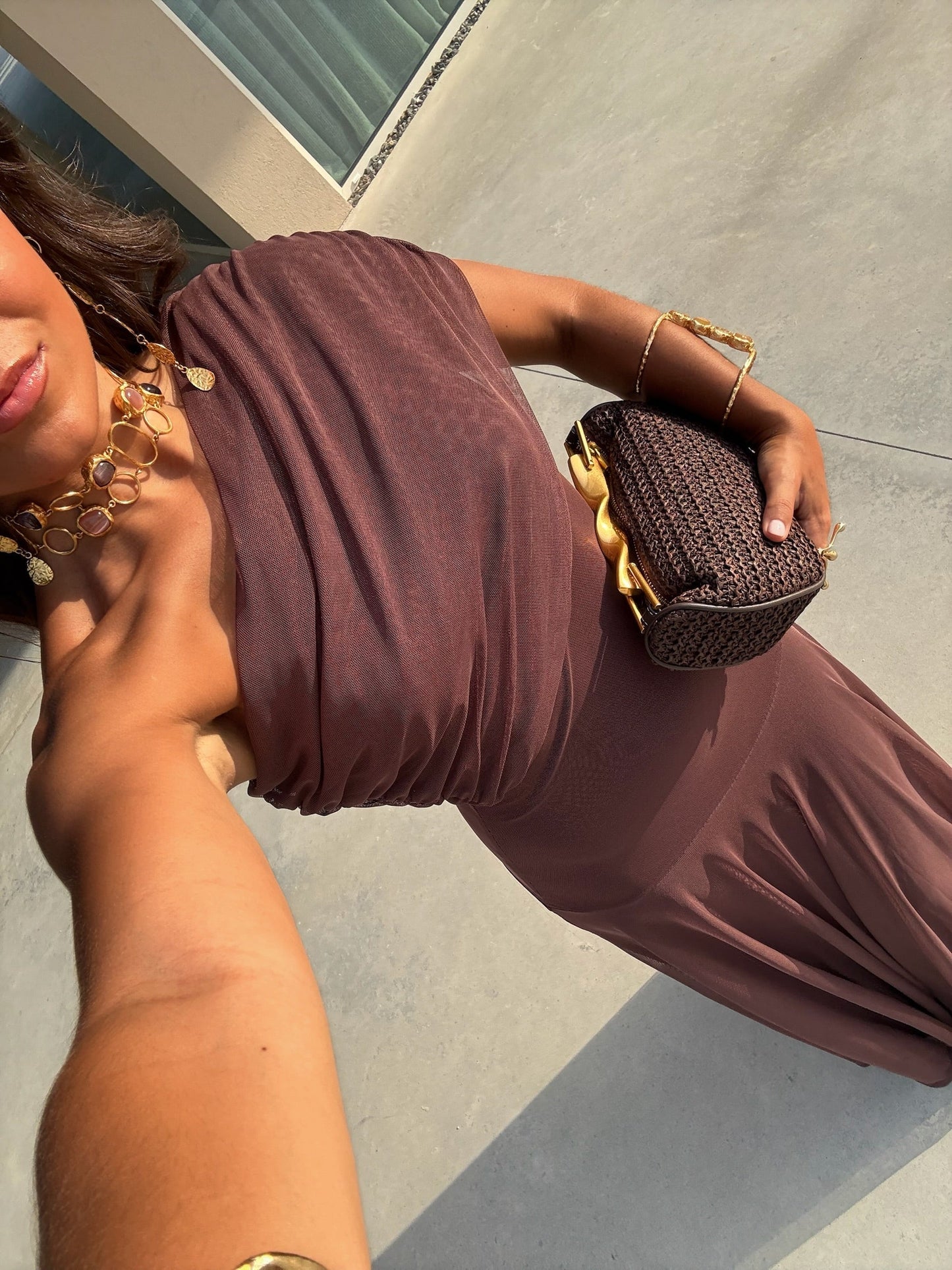 Toledo Asymmetric One-Shoulder Flowy Midi Dress | Norella Boutique Boston