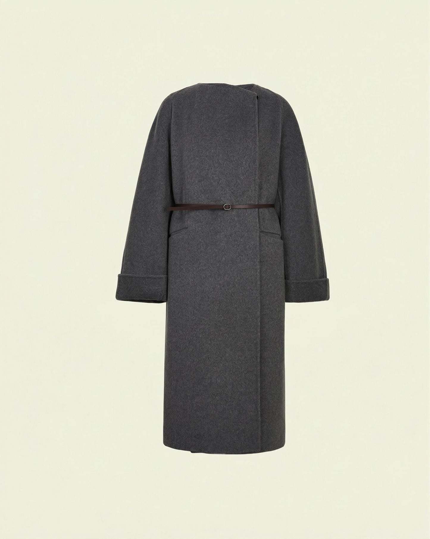 Heloise Wrap Coat - Gravel Gray