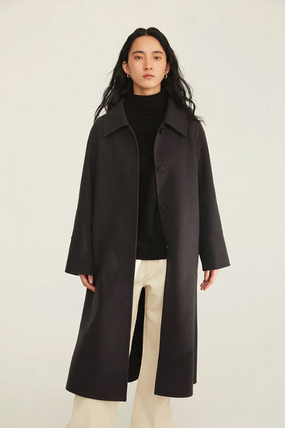 Beatrice Single-Breasted Long Coat