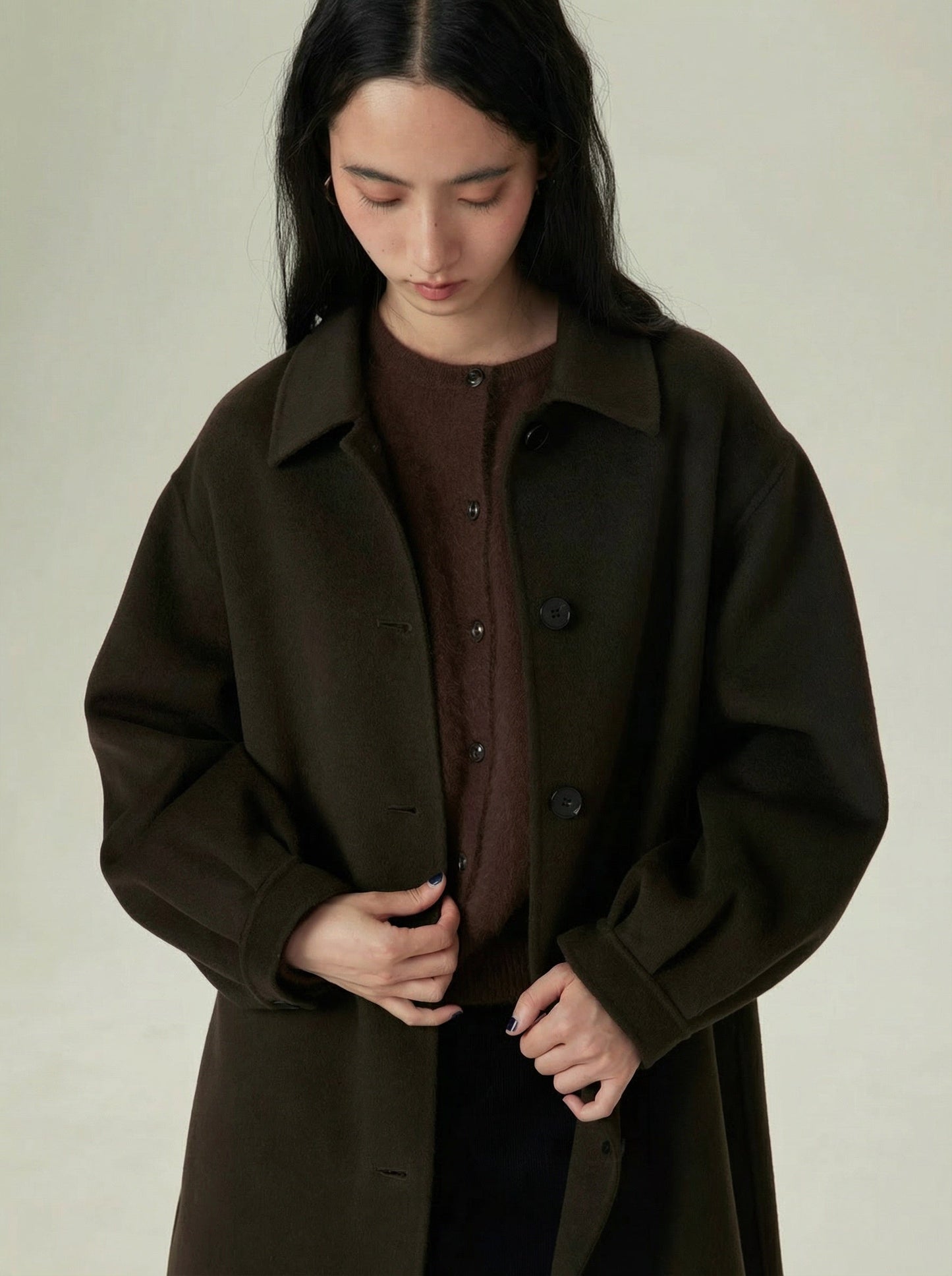 Odette Single-Breasted Long Coat