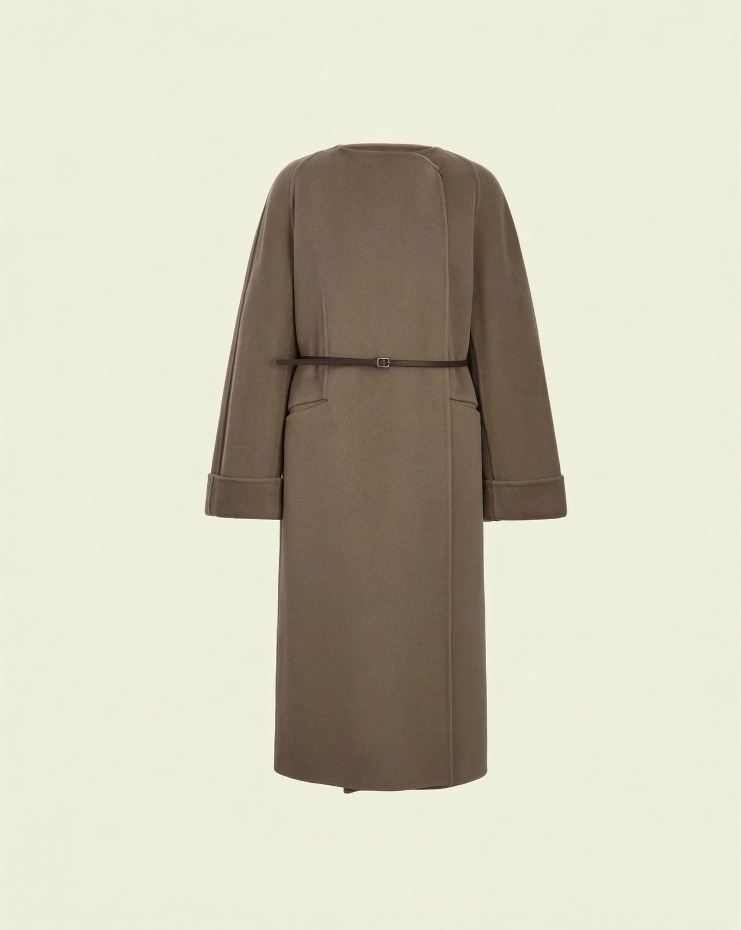 Heloise Wrap Coat - Khaki