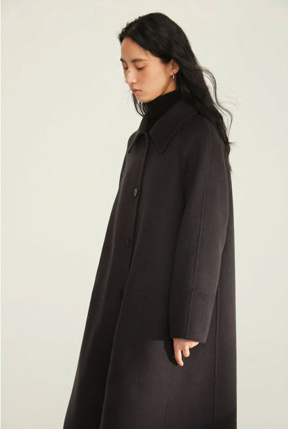 Beatrice Single-Breasted Long Coat