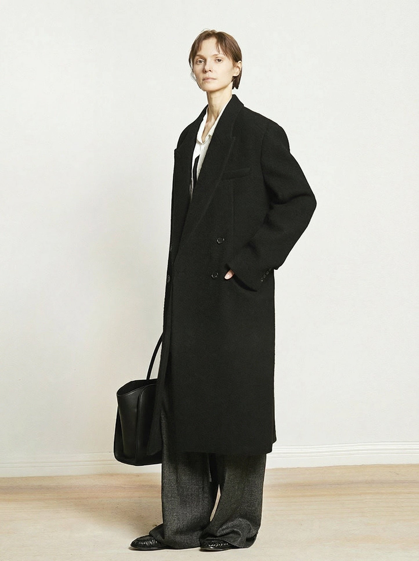 Claudine Double-Breasted Wool Coat