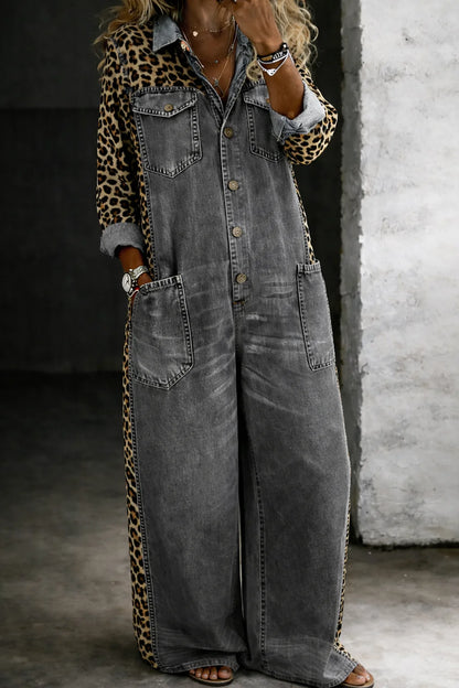Vivienne | Long Sleeve Denim Jumpsuit