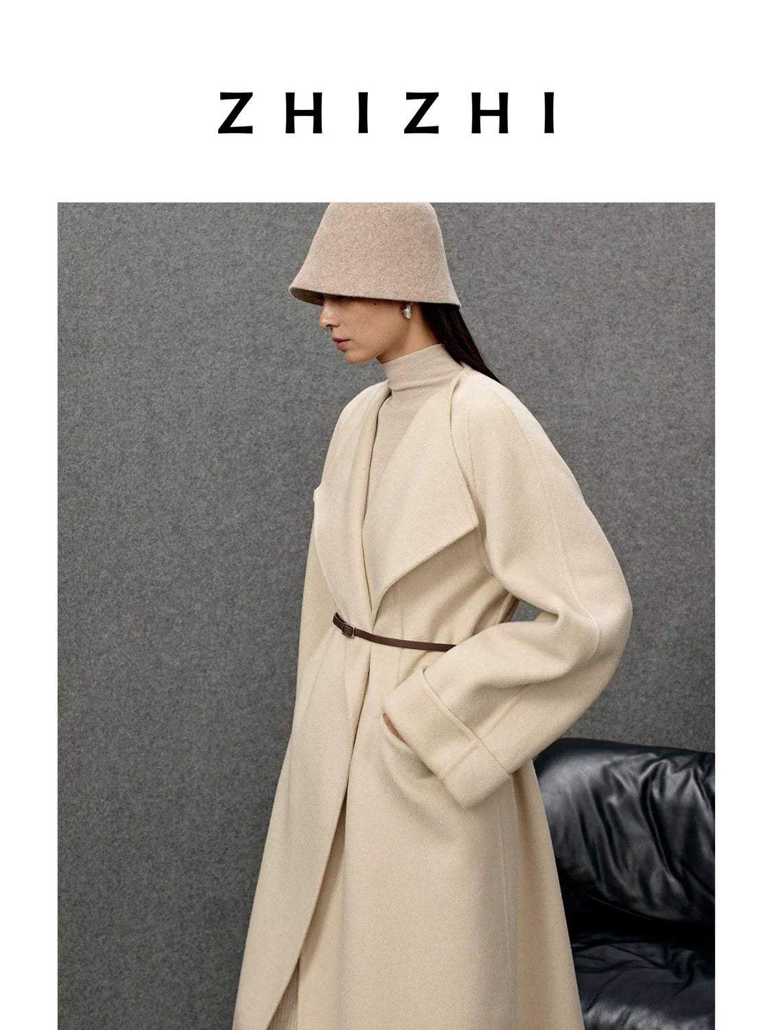 Heloise Wrap Coat detail
