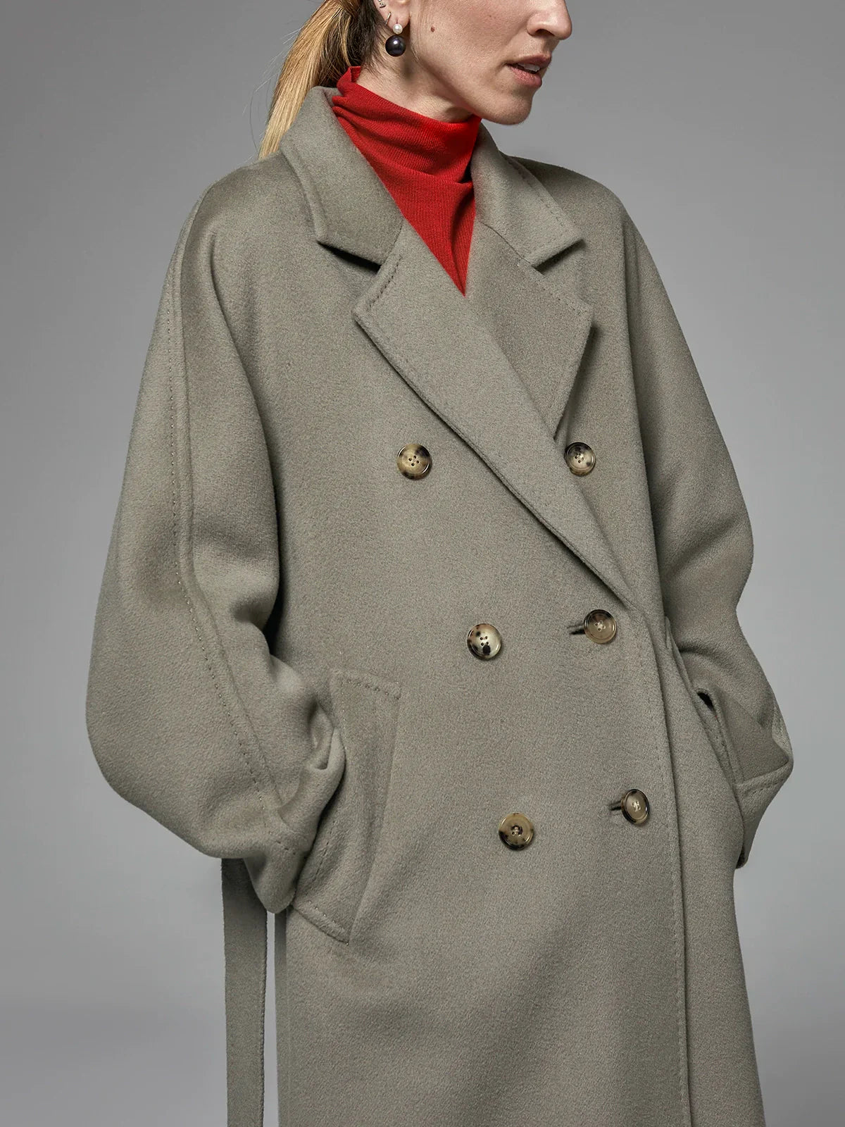 Carol Double-Breasted Wool Coat - Lifestyle