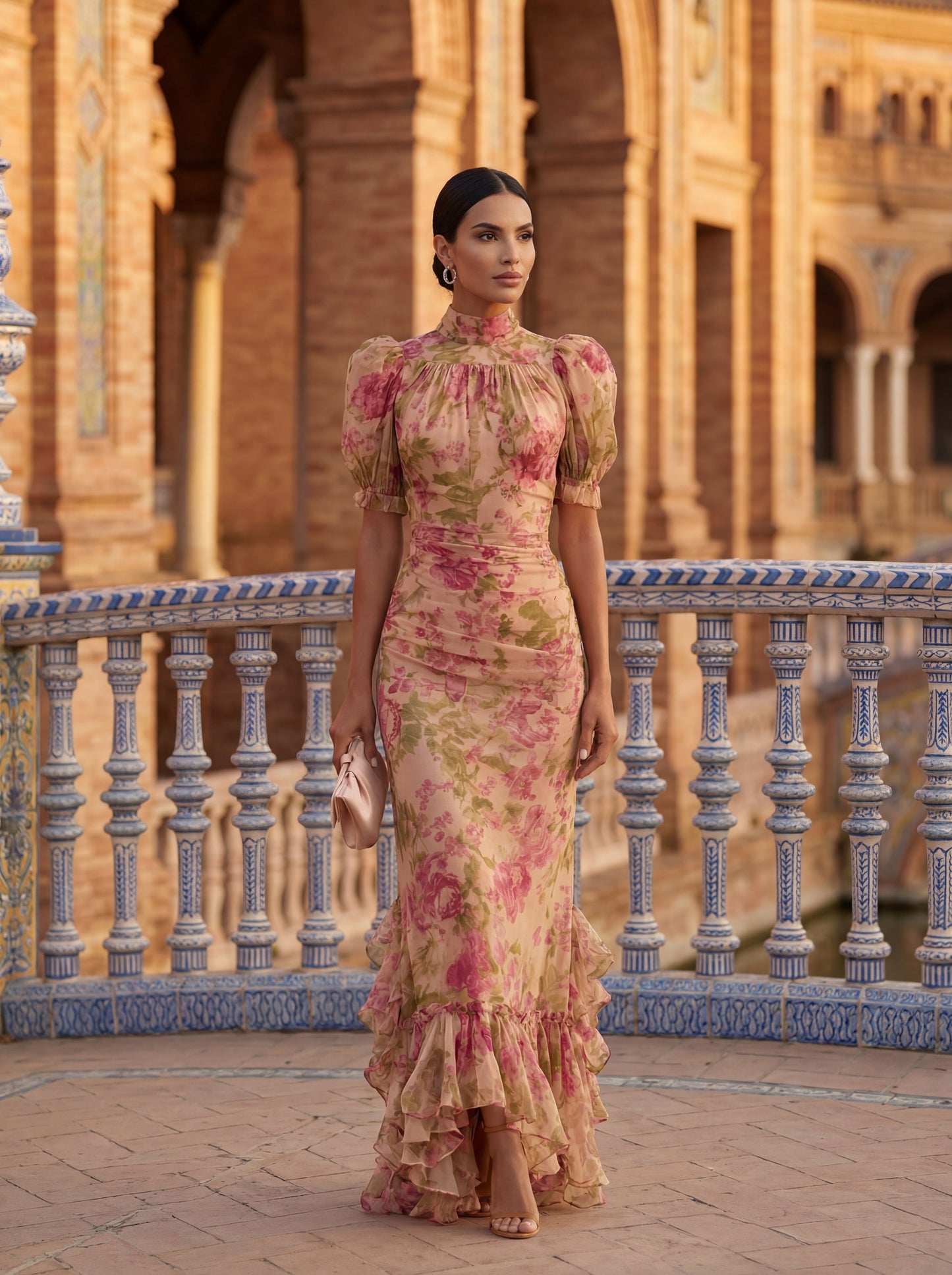 Rosario Elegant Layered Wrap Midi Dress | Norella Boutique Boston