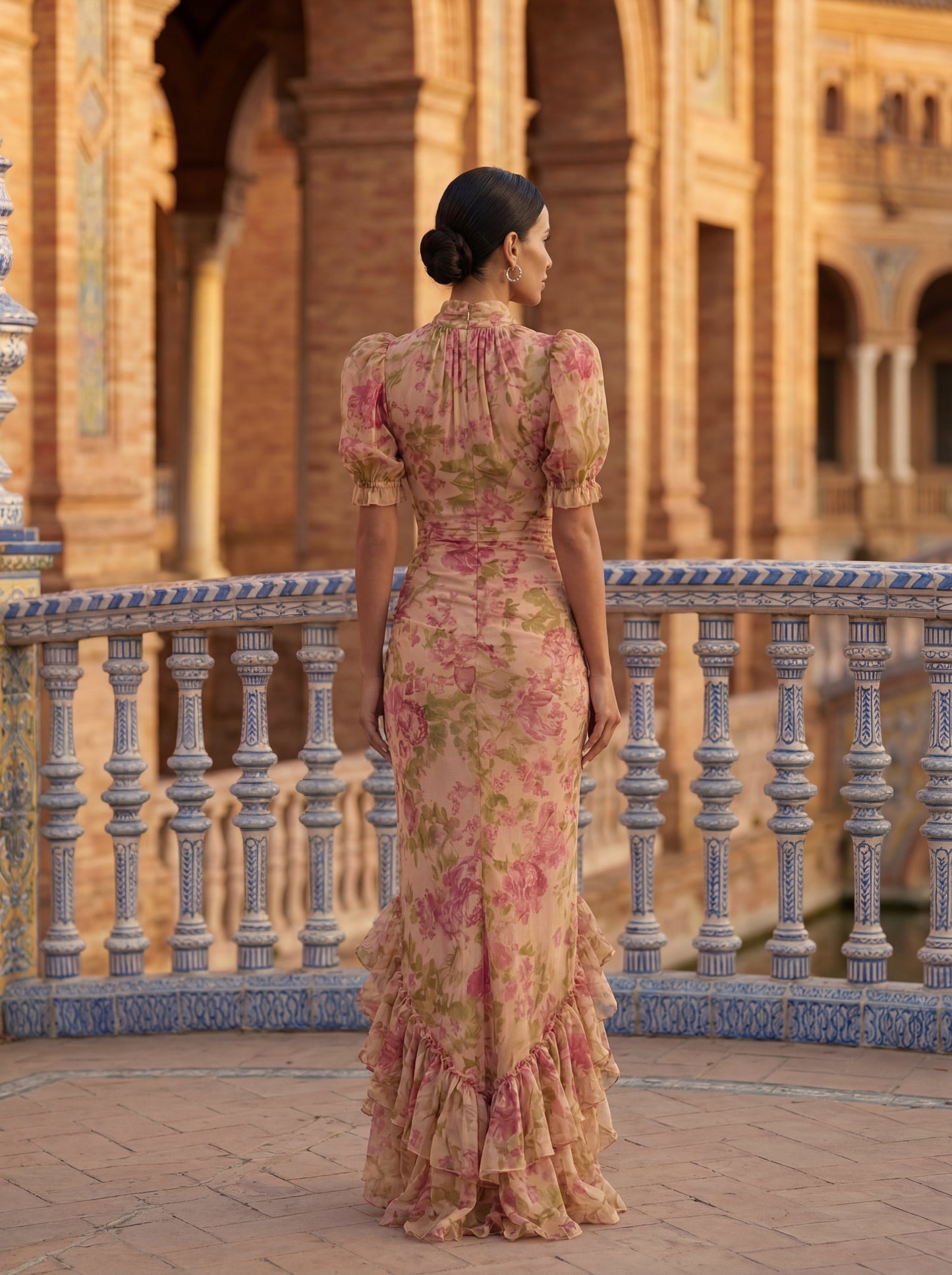Rosario Elegant Layered Wrap Midi Dress | Norella Boutique Boston