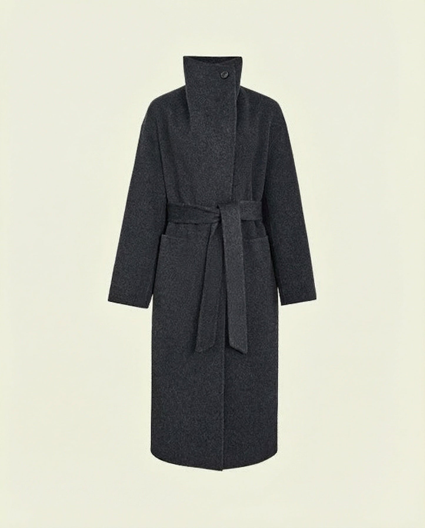 Gisele Shawl Coat - Charcoal Gray