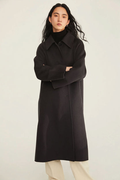 Beatrice Single-Breasted Long Coat