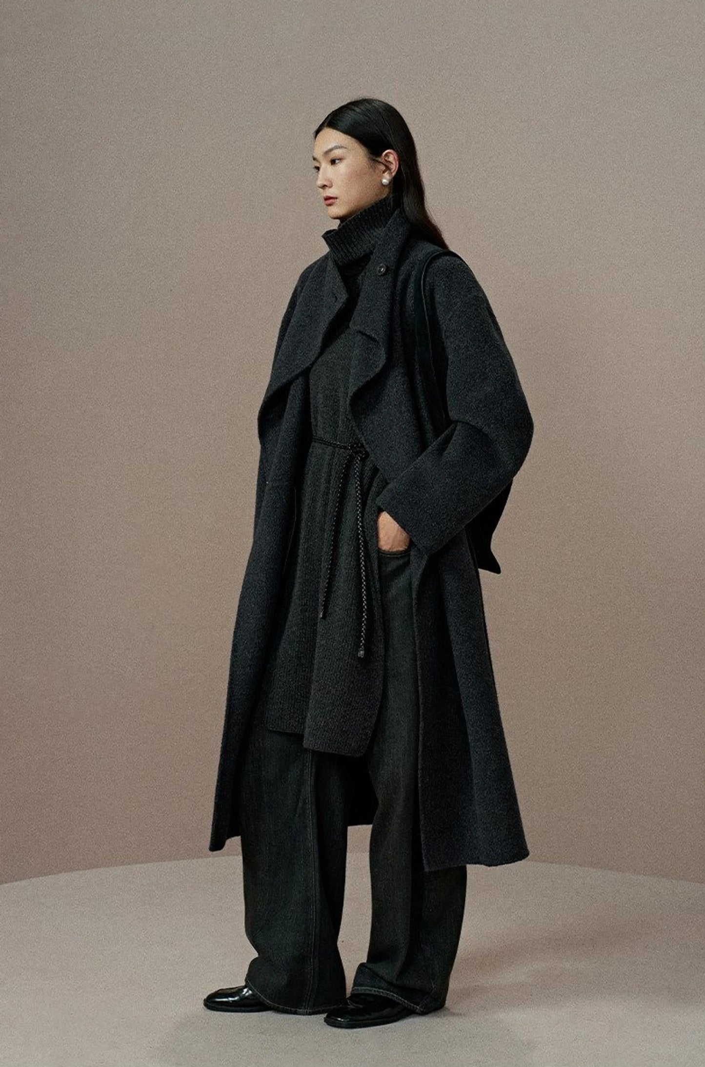 Gisele Shawl Coat collar