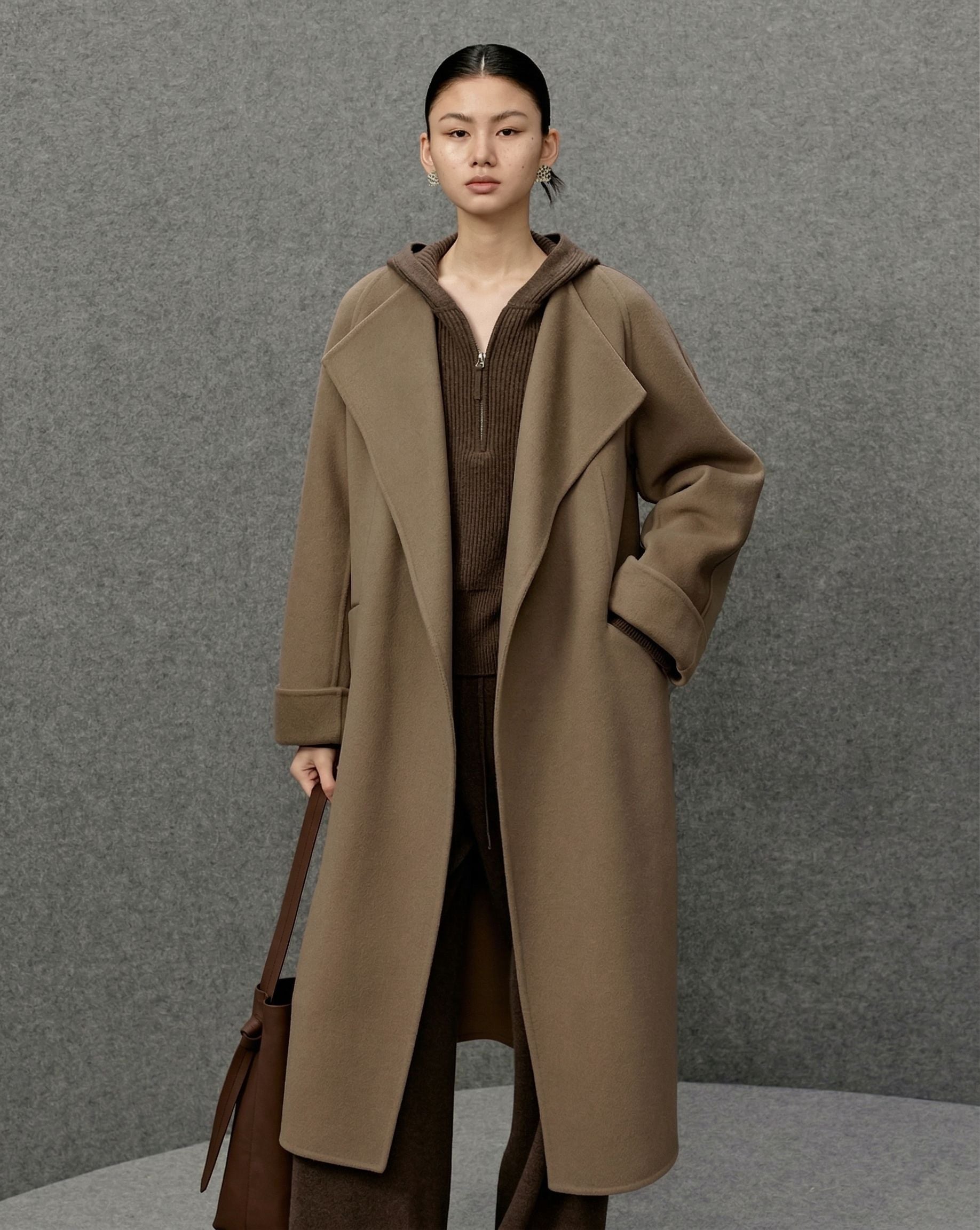 Heloise Wrap Coat styling