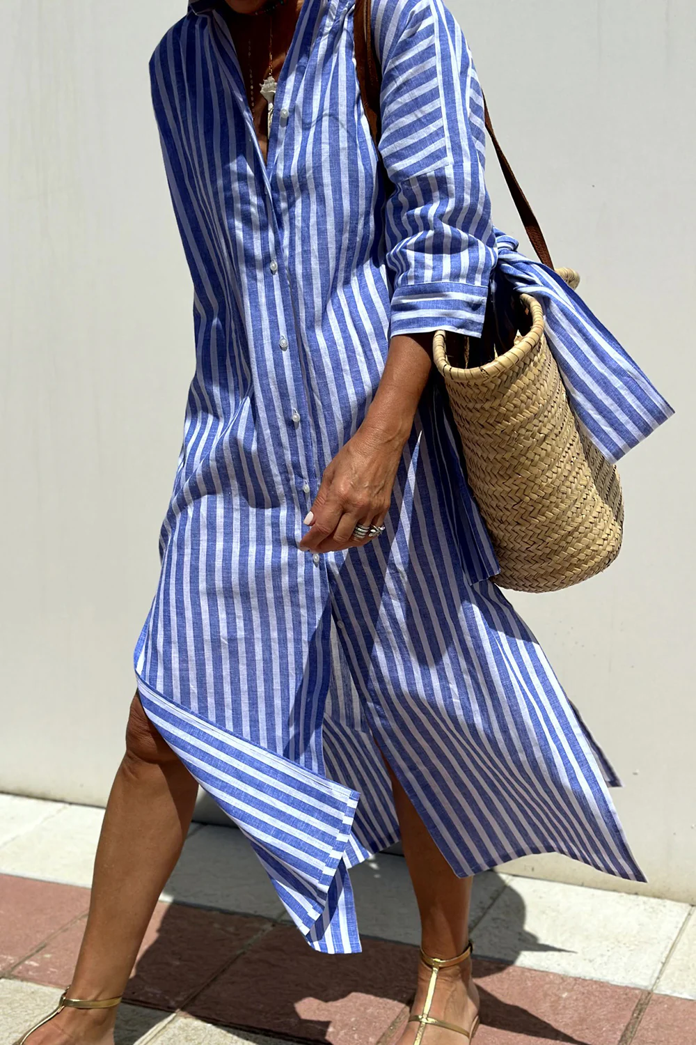 Luméra Wrinkle-Free Summer Dress - Gray