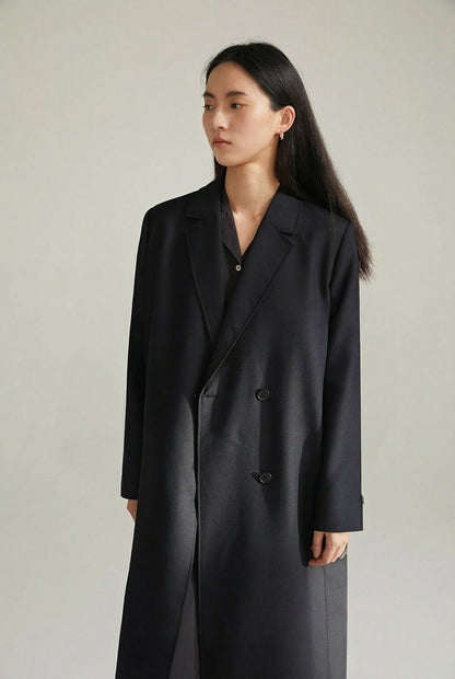 Margaux Double-Breasted Long Coat
