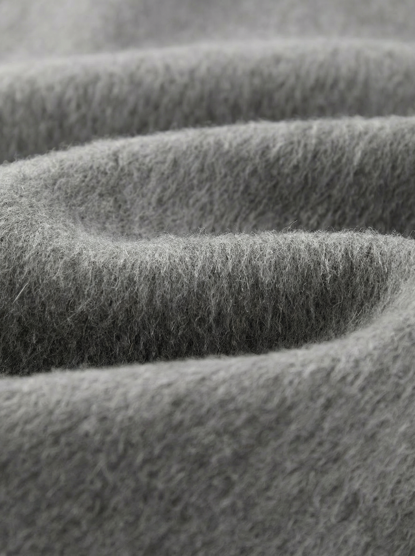 Helena | Heather Grey Overcoat | Belted Double-Breasted Long Coat with Notch Lapels